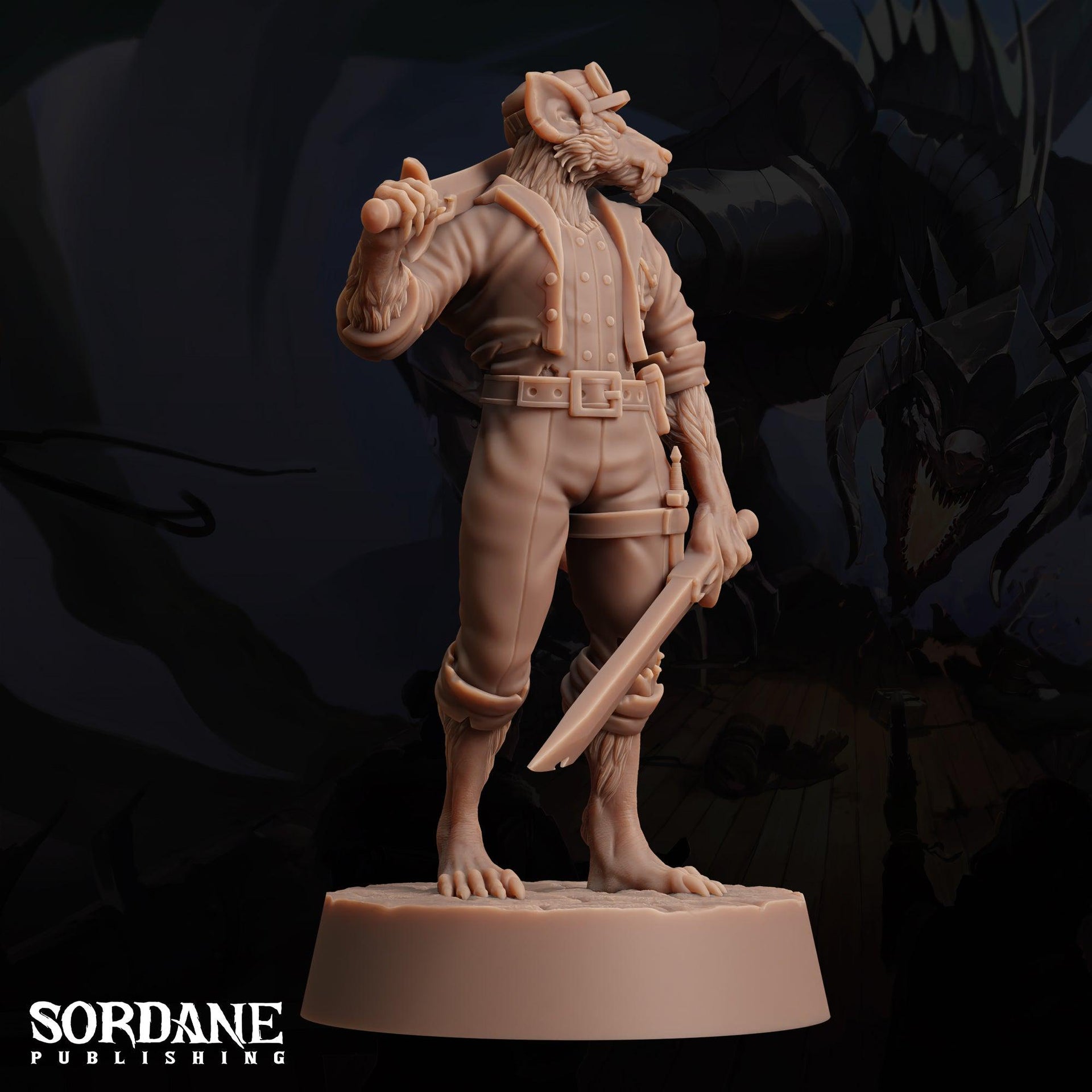 Wererat Scout - Sordane Publishing | 28mm and 32mm | Wargaming | DnD | Tabletop Roleplaying