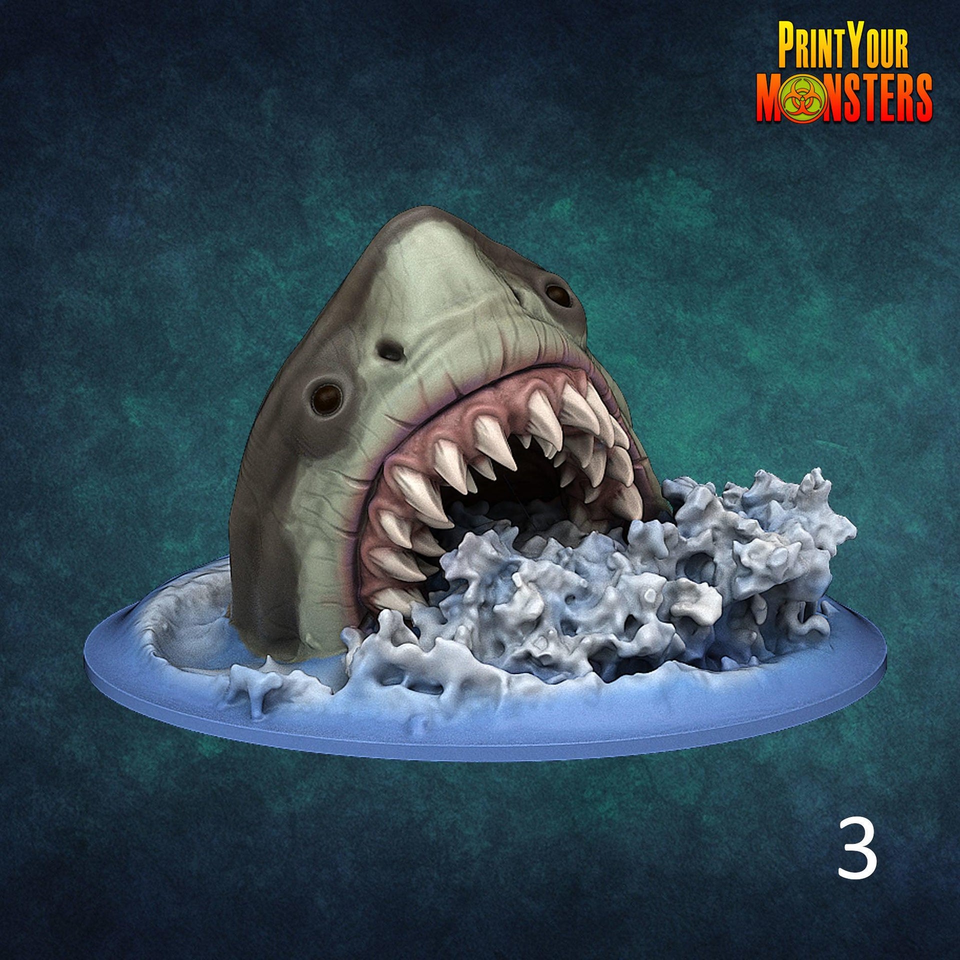 Sharks - Print Your Monsters | 28mm and 32mm | Wargaming | DnD | Tabletop Roleplaying