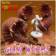 Desert Worms. Giant Sand Worm Pack - Print Your Monsters | 28mm and 32mm | Wargaming | DnD | Tabletop Roleplaying