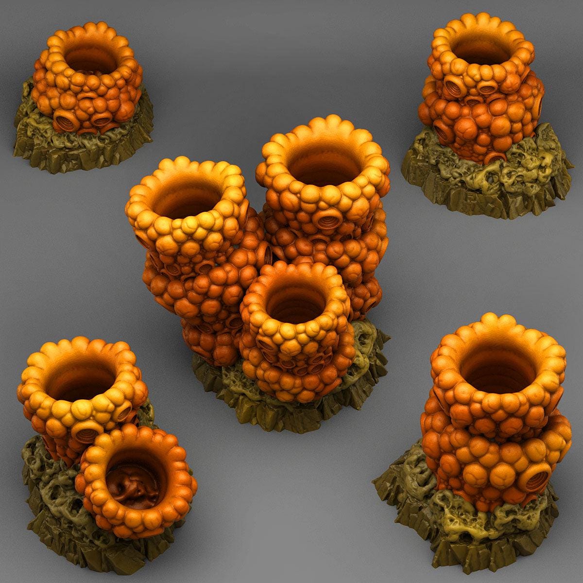 Infernal Chimneys - Fantastic Plants and Rocks | 28mm and 32mm | Wargaming | DnD | Tabletop Roleplaying