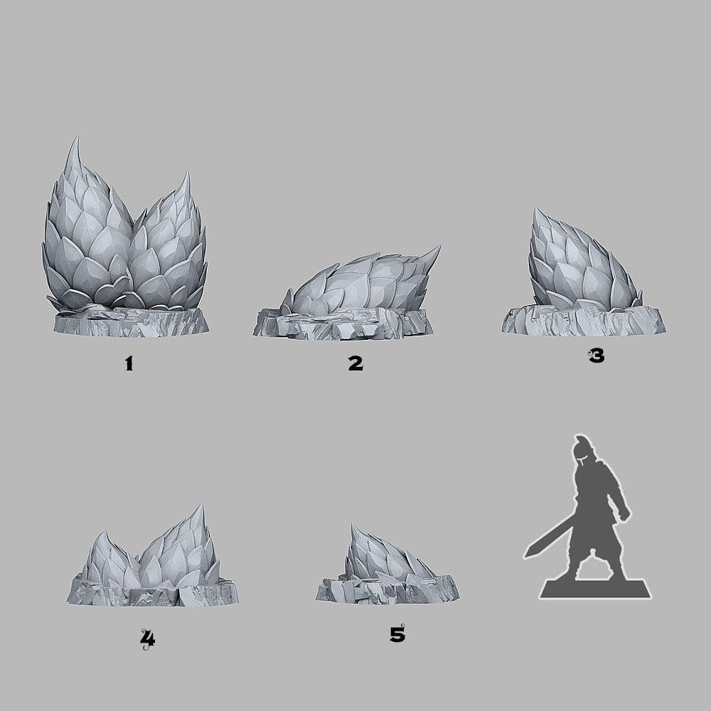 Dragon Spiked Eggs - Fantastic Plants and Rocks | 28mm and 32mm | Wargaming | DnD | Tabletop Roleplaying