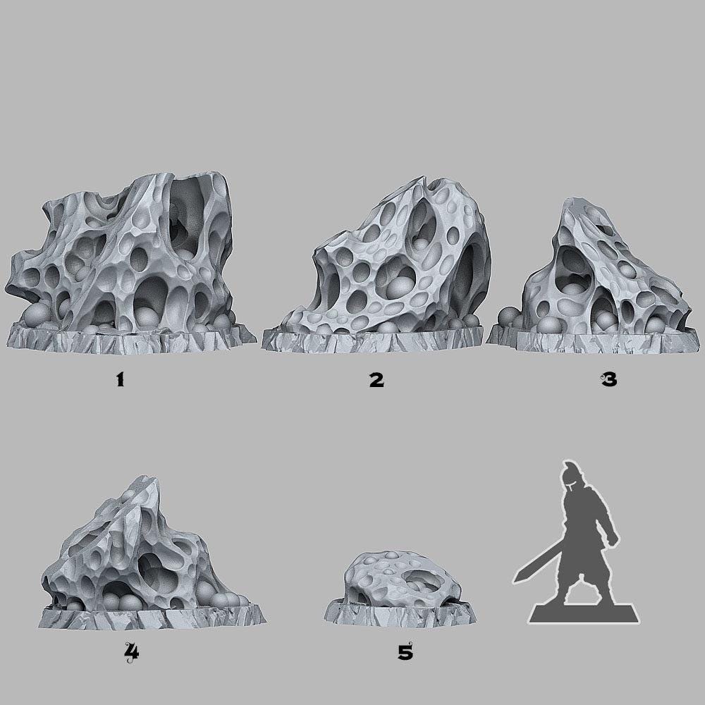 Alien Spider Nests - Fantastic Plants and Rocks | 28mm and 32mm | Wargaming | DnD | Tabletop Roleplaying