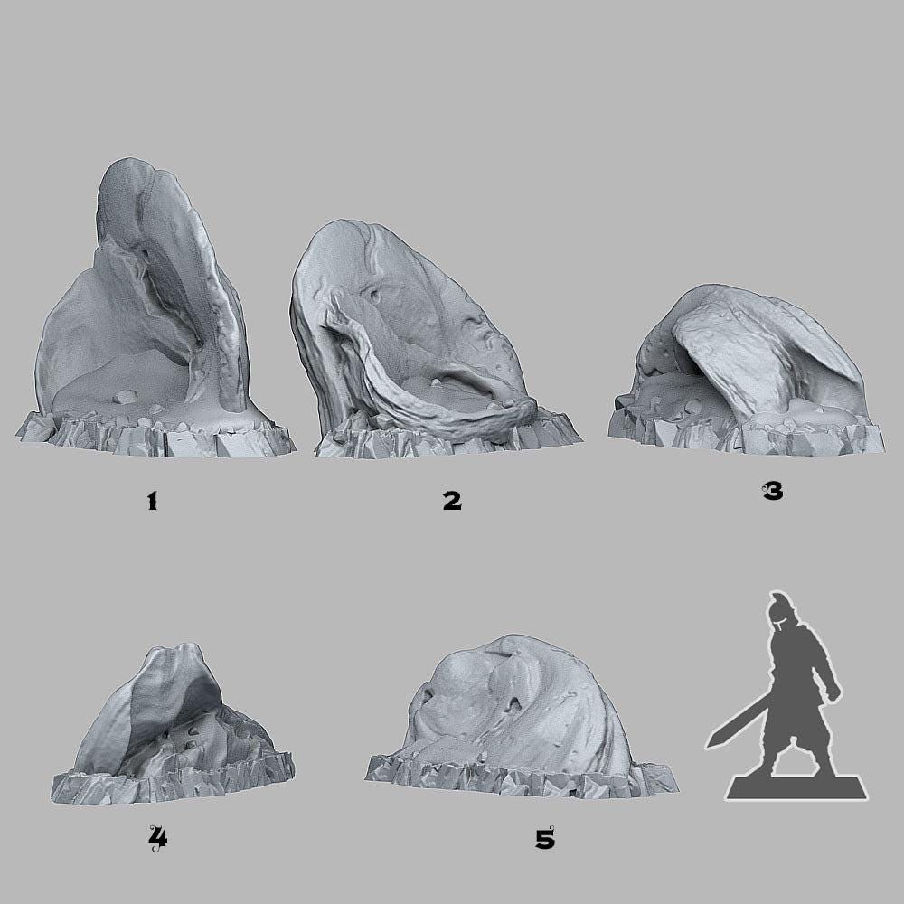 Sharp Desert Stones - Fantastic Plants and Rocks | 28mm and 32mm | Wargaming | DnD | Tabletop Roleplaying