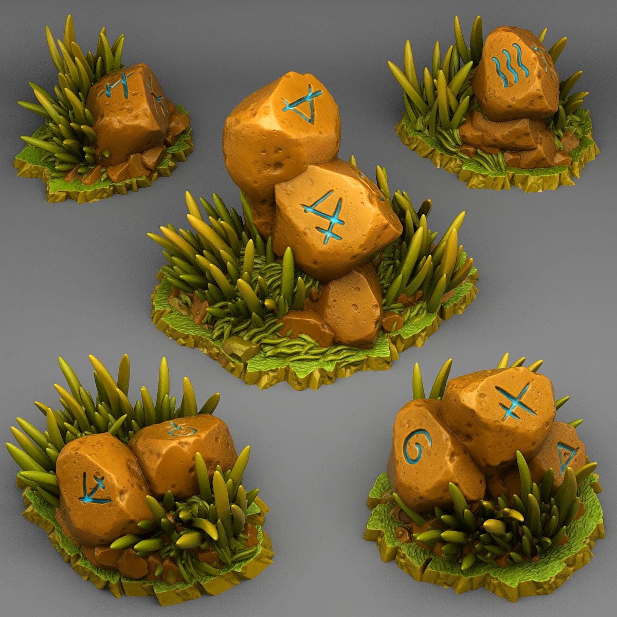 Sand Rocks - Fantastic Plants and Rocks | 28mm and 32mm | Wargaming | DnD | Tabletop Roleplaying