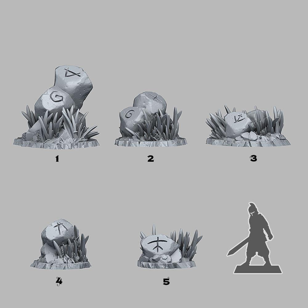 Runic Stones - Fantastic Plants and Rocks | 28mm and 32mm | Wargaming | DnD | Tabletop Roleplaying