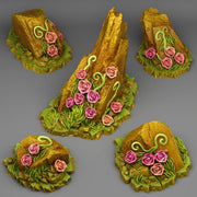 Rocks Of Roses - Fantastic Plants and Rocks | 28mm and 32mm | Wargaming | DnD | Tabletop Roleplaying