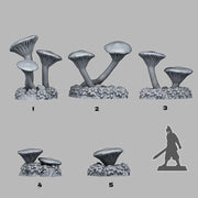 Toxic Mushrooms - Fantastic Plants and Rocks | 28mm and 32mm | Wargaming | DnD | Tabletop Roleplaying