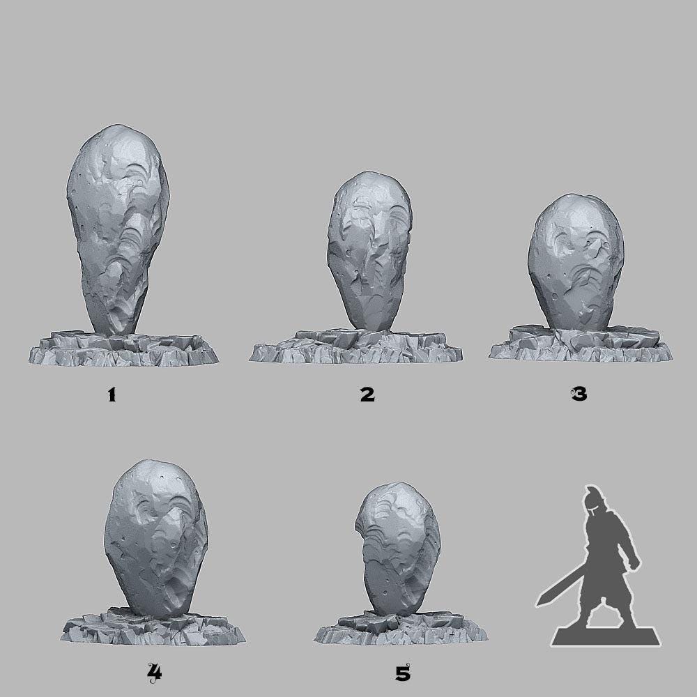 Mystical Ice Rocks - Fantastic Plants and Rocks | 28mm and 32mm | Wargaming | DnD | Tabletop Roleplaying