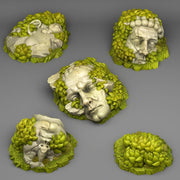 Overgrown Statues - Fantastic Plants and Rocks | 28mm and 32mm | Wargaming | DnD | Tabletop Roleplaying