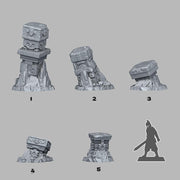 Lost Maya Columns - Fantastic Plants and Rocks | 28mm and 32mm | Wargaming | DnD | Tabletop Roleplaying