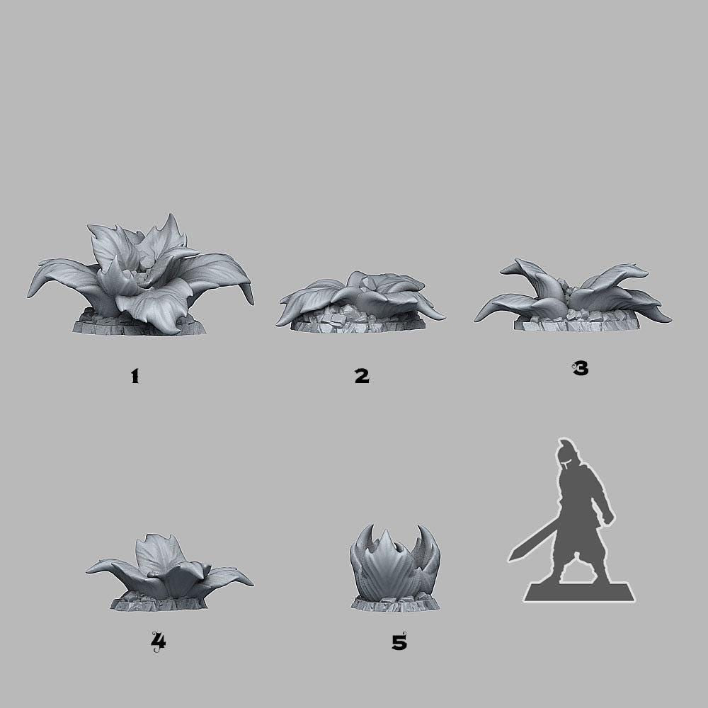 Crystal Tropical Plants - Fantastic Plants and Rocks | 28mm and 32mm | Wargaming | DnD | Tabletop Roleplaying