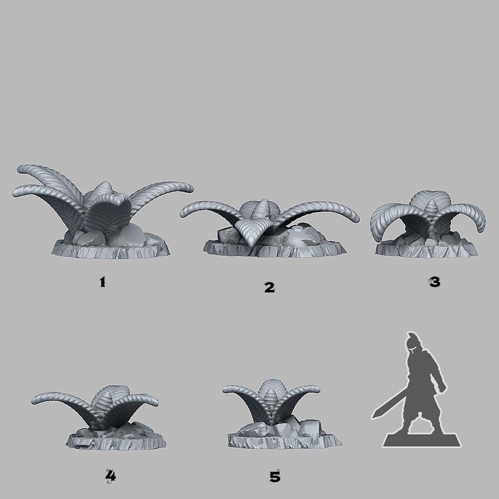 Dangerous Bee Plants - Fantastic Plants and Rocks | 28mm and 32mm | Wargaming | DnD | Tabletop Roleplaying