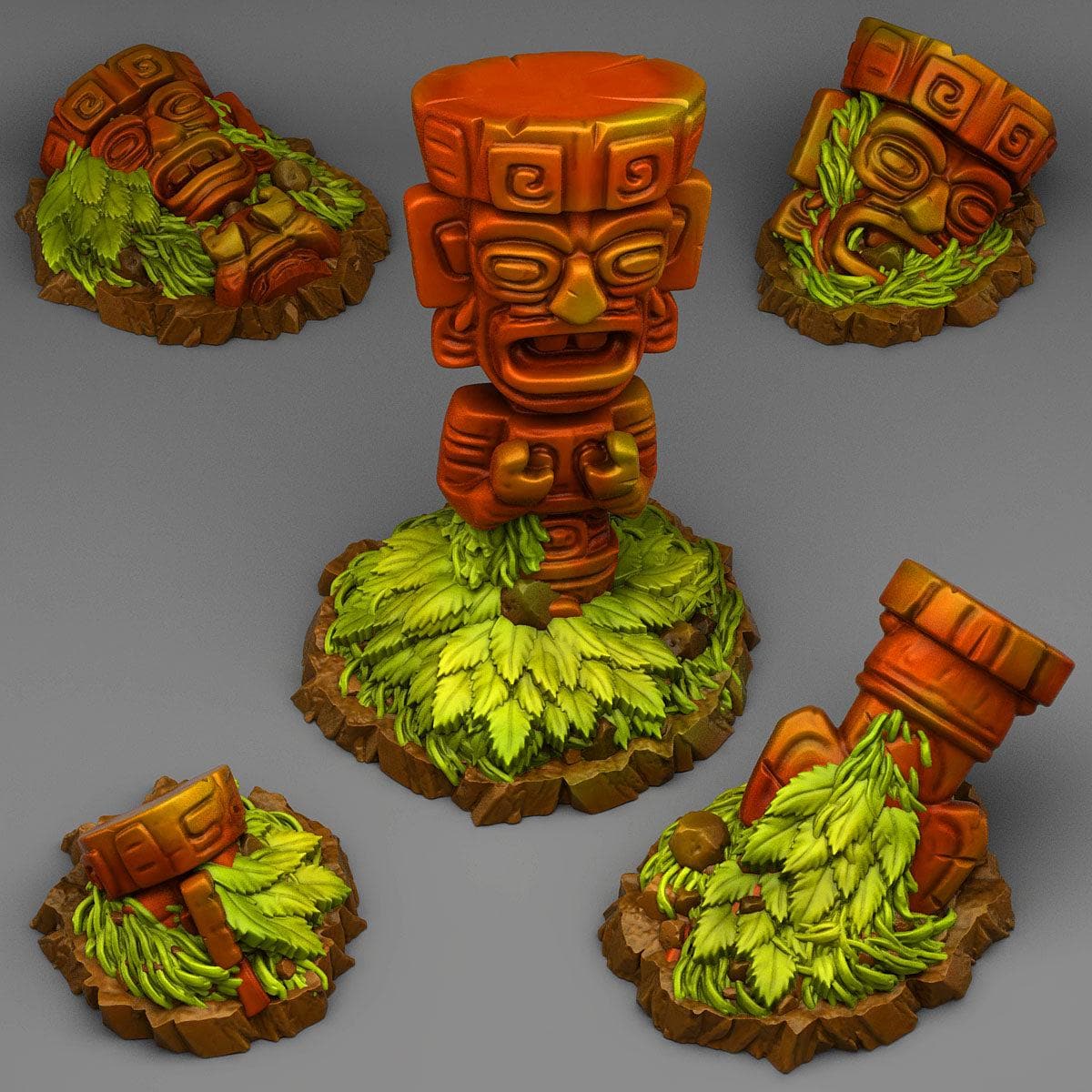 Cursed Jungle Totems - Fantastic Plants and Rocks | 28mm and 32mm | Wargaming | DnD | Tabletop Roleplaying
