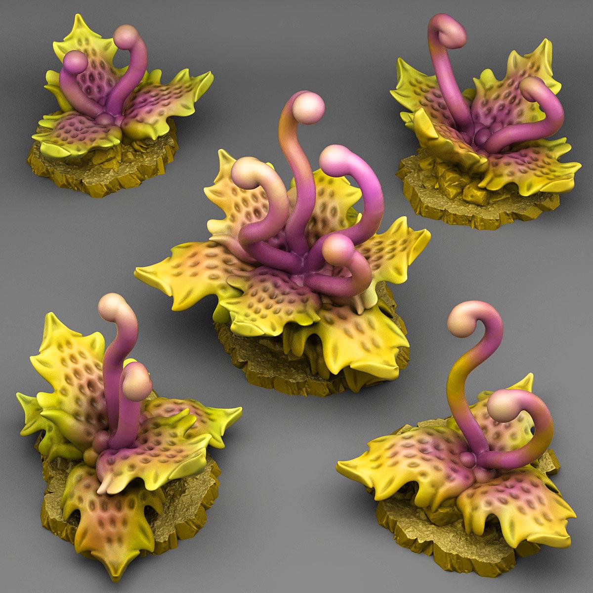 Carnivorous Tentacle Plants - Fantastic Plants and Rocks | 28mm and 32mm | Wargaming | DnD | Tabletop Roleplaying
