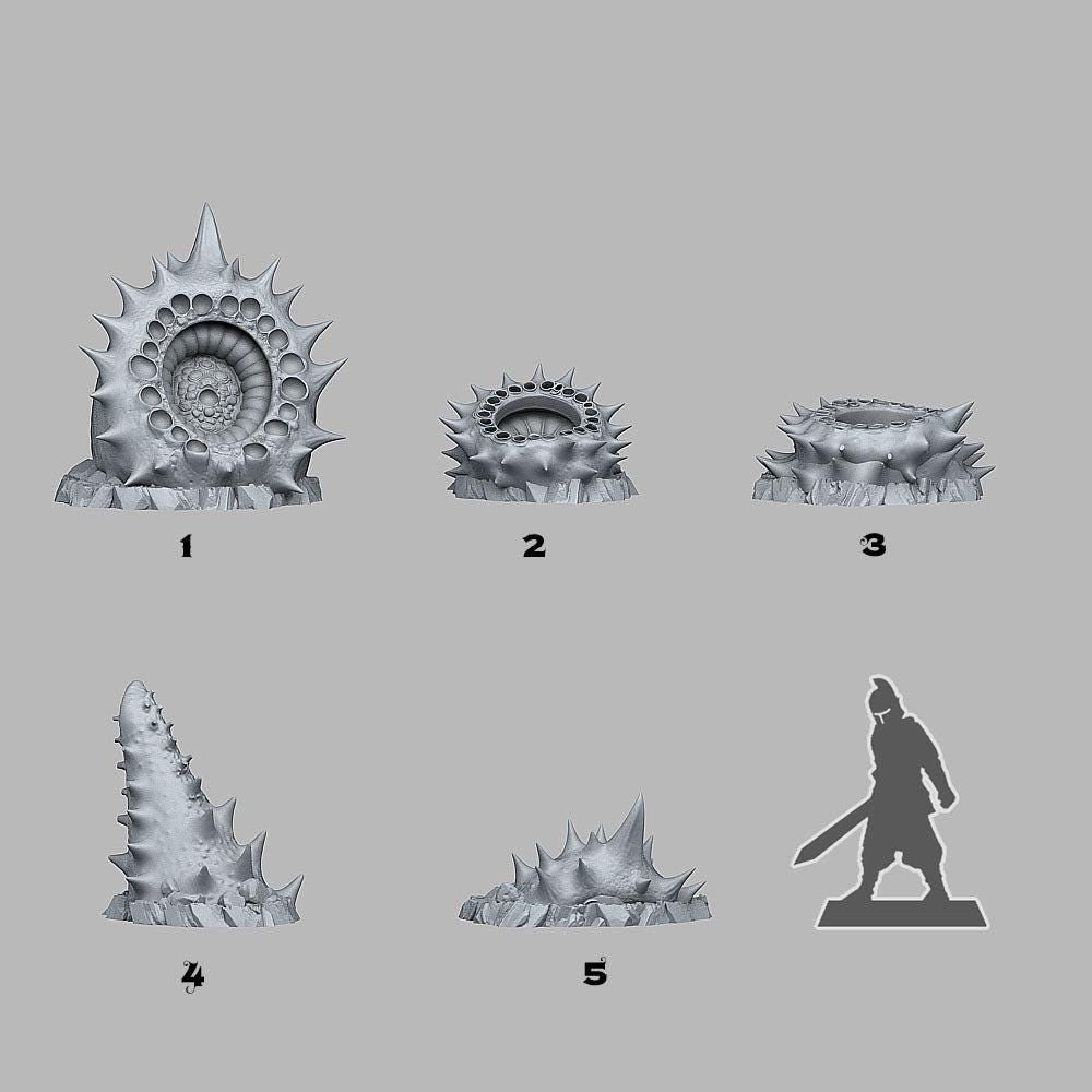 Carnivorous Husk Spikes - Fantastic Plants and Rocks | 28mm and 32mm | Wargaming | DnD | Tabletop Roleplaying