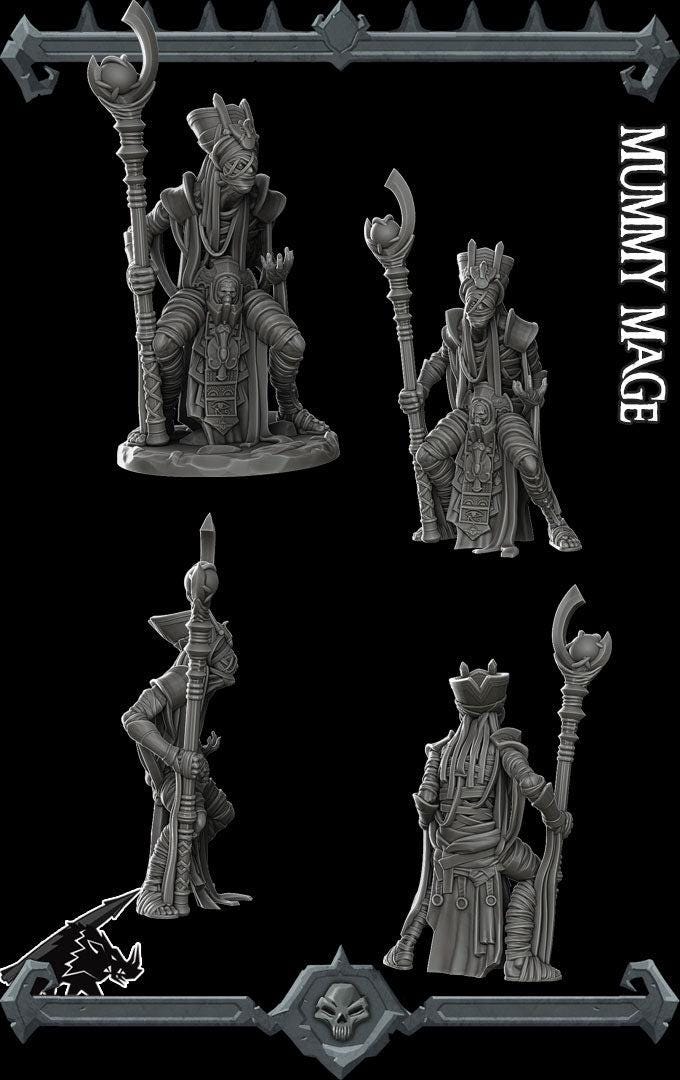 Mummy Mage - Rocket Pig Games | 28mm and 32mm | Wargaming | DnD | Tabletop Roleplaying