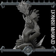 Lionfish Mermaid - Rocket Pig Games | 28mm and 32mm | Wargaming | DnD | Tabletop Roleplaying