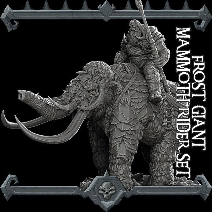 Frost Giant Mammoth Rider - Rocket Pig Games | 28mm and 32mm | Wargaming | DnD | Tabletop Roleplaying