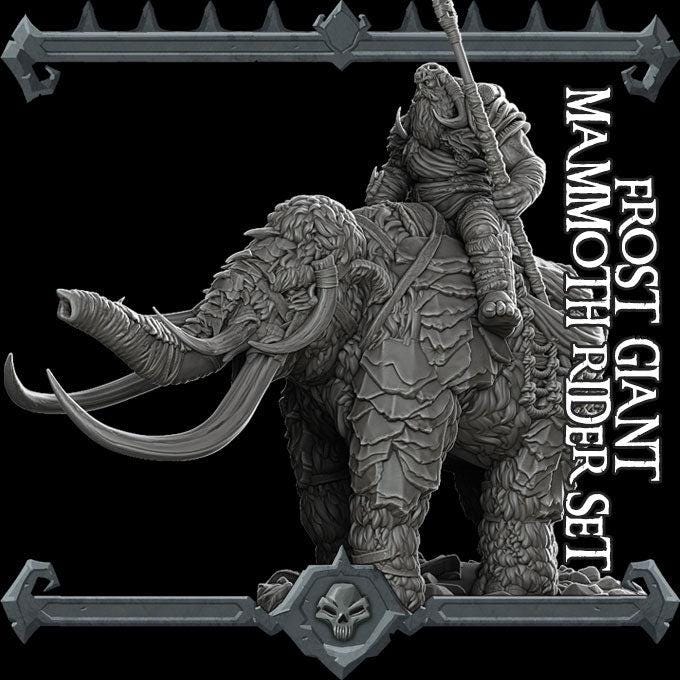 Frost Giant Mammoth Rider - Rocket Pig Games | 28mm and 32mm | Wargaming | DnD | Tabletop Roleplaying