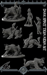 Darkspirit Tiger Rider - Rocket Pig Games | 28mm and 32mm | Wargaming | DnD | Tabletop Roleplaying