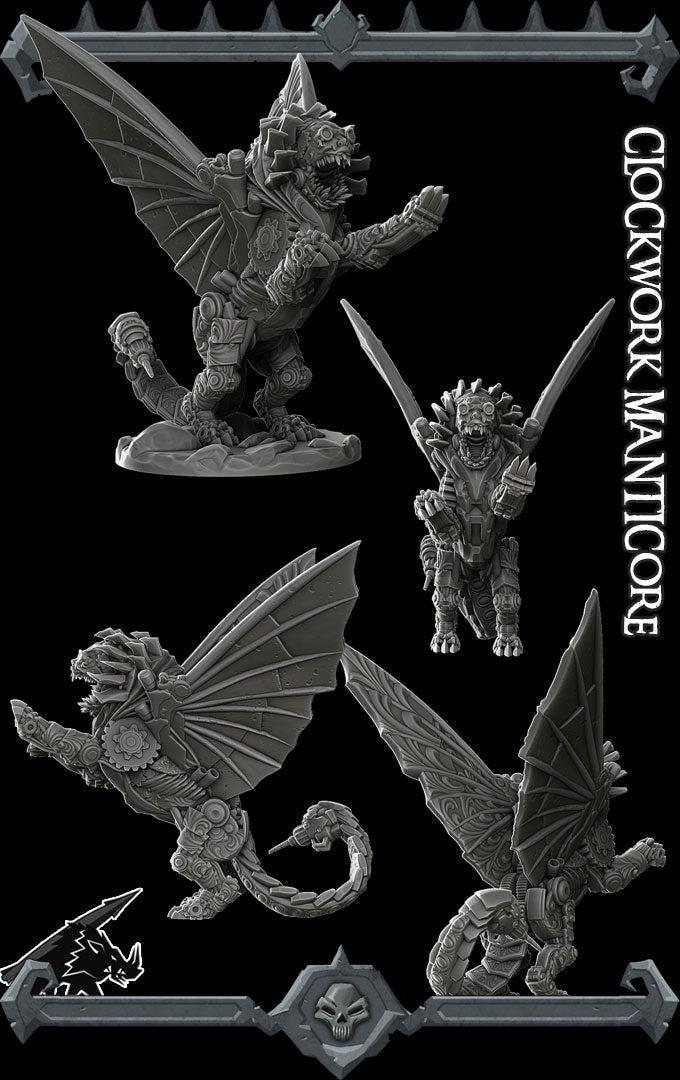 Clockwork Manticore - Rocket Pig Games | 28mm and 32mm | Wargaming | DnD | Tabletop Roleplaying