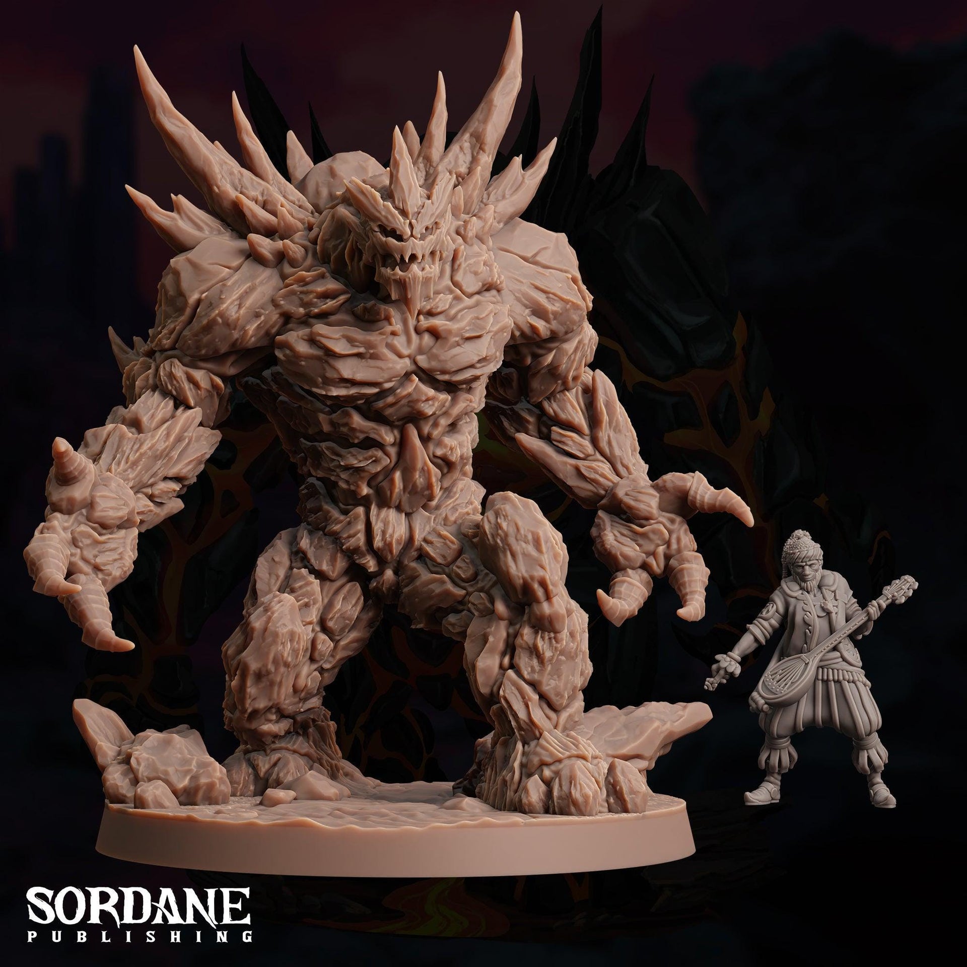 Brimstone Behemoth. Evil Earth Elemental - Sordane Publishing | 28mm and 32mm | Wargaming | DnD | Tabletop Roleplaying