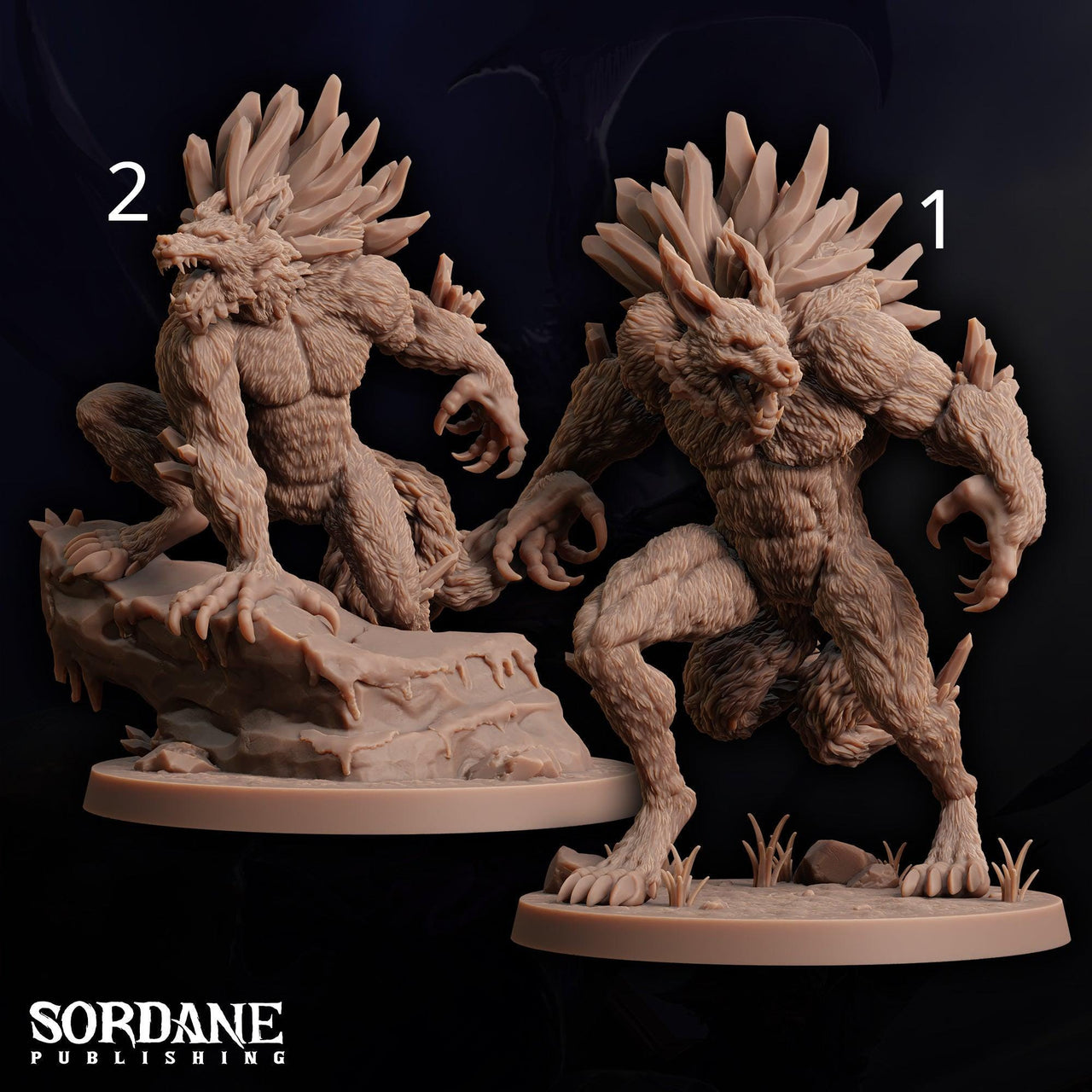 Icethorn Varghast. Icy Werewolf - Sordane Publishing | 28mm and 32mm | Wargaming | DnD | Tabletop Roleplaying