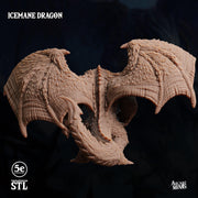 Icemane Dragon. Wooly Ice Dragon - Sordane Publishing | 28mm and 32mm | Wargaming | DnD | Tabletop Roleplaying