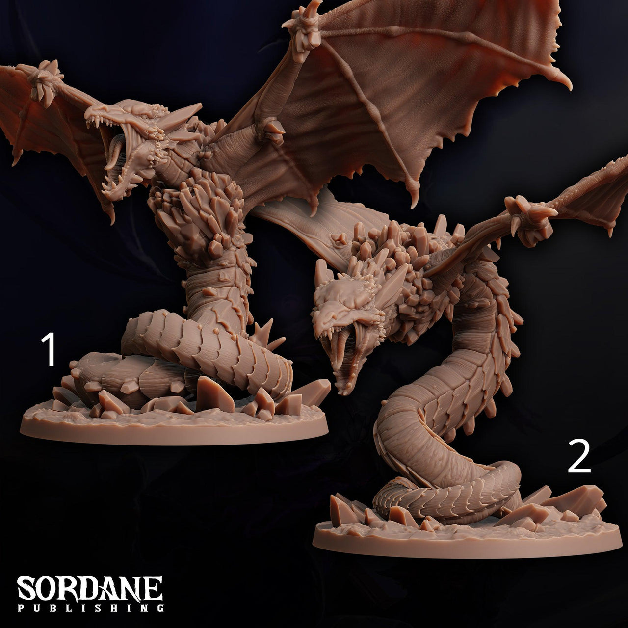 Icebloom Amphithere. Ice Drake - Sordane Publishing | 28mm and 32mm | Wargaming | DnD | Tabletop Roleplaying