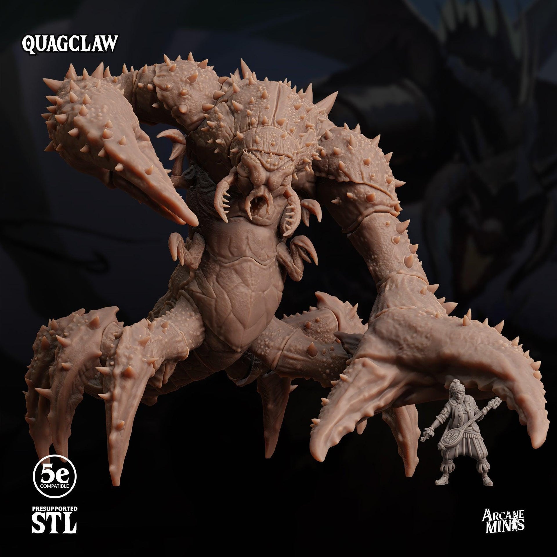 Quagclaw. Giant Crab Monster - Sordane Publishing | 28mm and 32mm | Wargaming | DnD | Tabletop Roleplaying