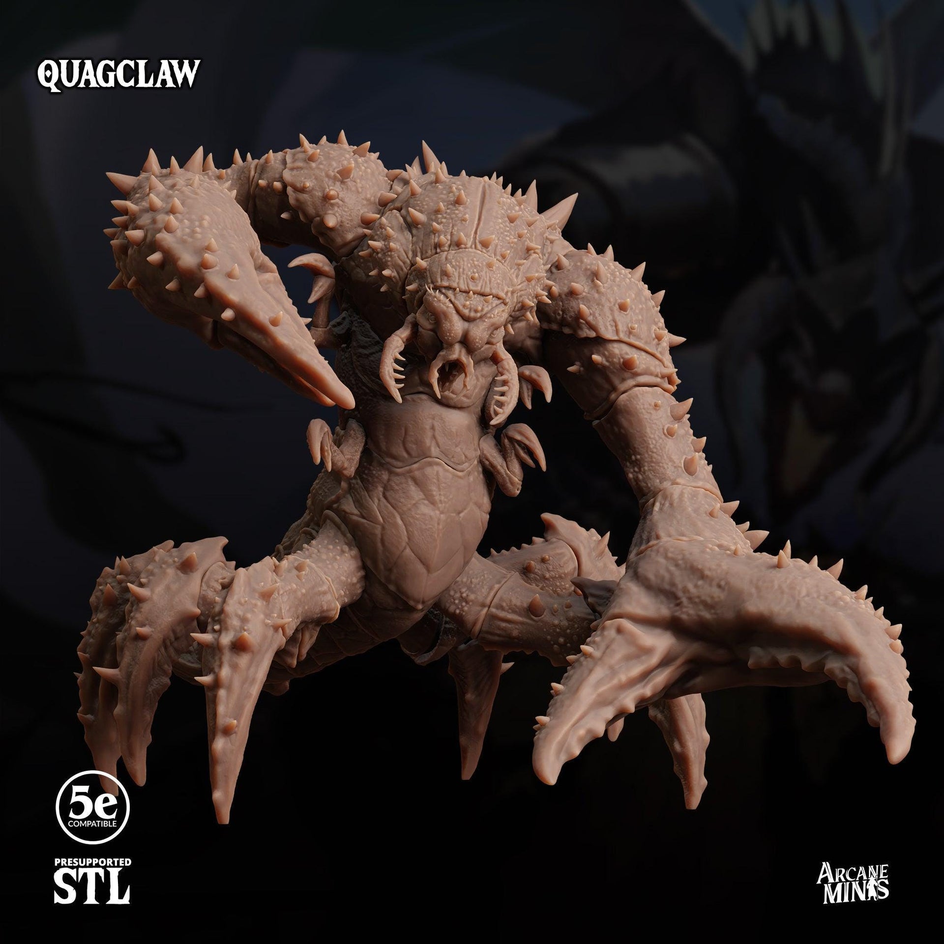 Quagclaw. Giant Crab Monster - Sordane Publishing | 28mm and 32mm | Wargaming | DnD | Tabletop Roleplaying