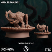 Grim Broodlings. Giant Frog Spawn - Sordane Publishing | 28mm and 32mm | Wargaming | DnD | Tabletop Roleplaying