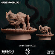 Grim Broodlings. Giant Frog Spawn - Sordane Publishing | 28mm and 32mm | Wargaming | DnD | Tabletop Roleplaying