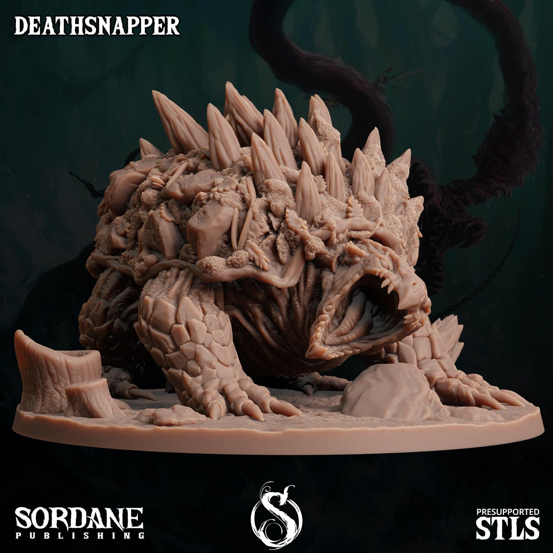 Deathsnapper, Giant Snapping Turtle Monster - Sordane Publishing | 28mm and 32mm | Wargaming | DnD | Tabletop Roleplaying