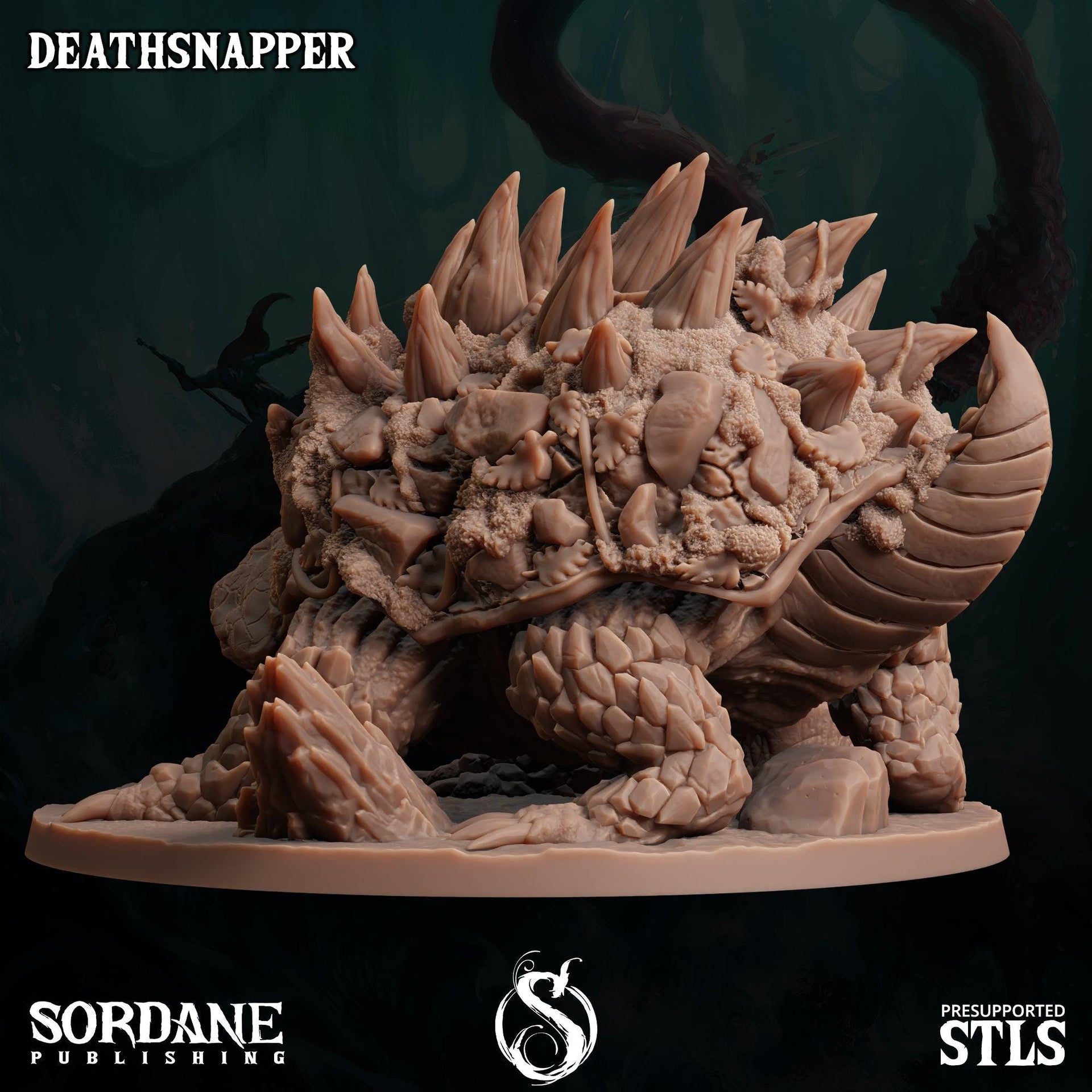Deathsnapper, Giant Snapping Turtle Monster - Sordane Publishing | 28mm and 32mm | Wargaming | DnD | Tabletop Roleplaying