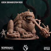 Grim Broodspawner. Giant Surinam Toad Monster - Sordane Publishing | 28mm and 32mm | Wargaming | DnD | Tabletop Roleplaying