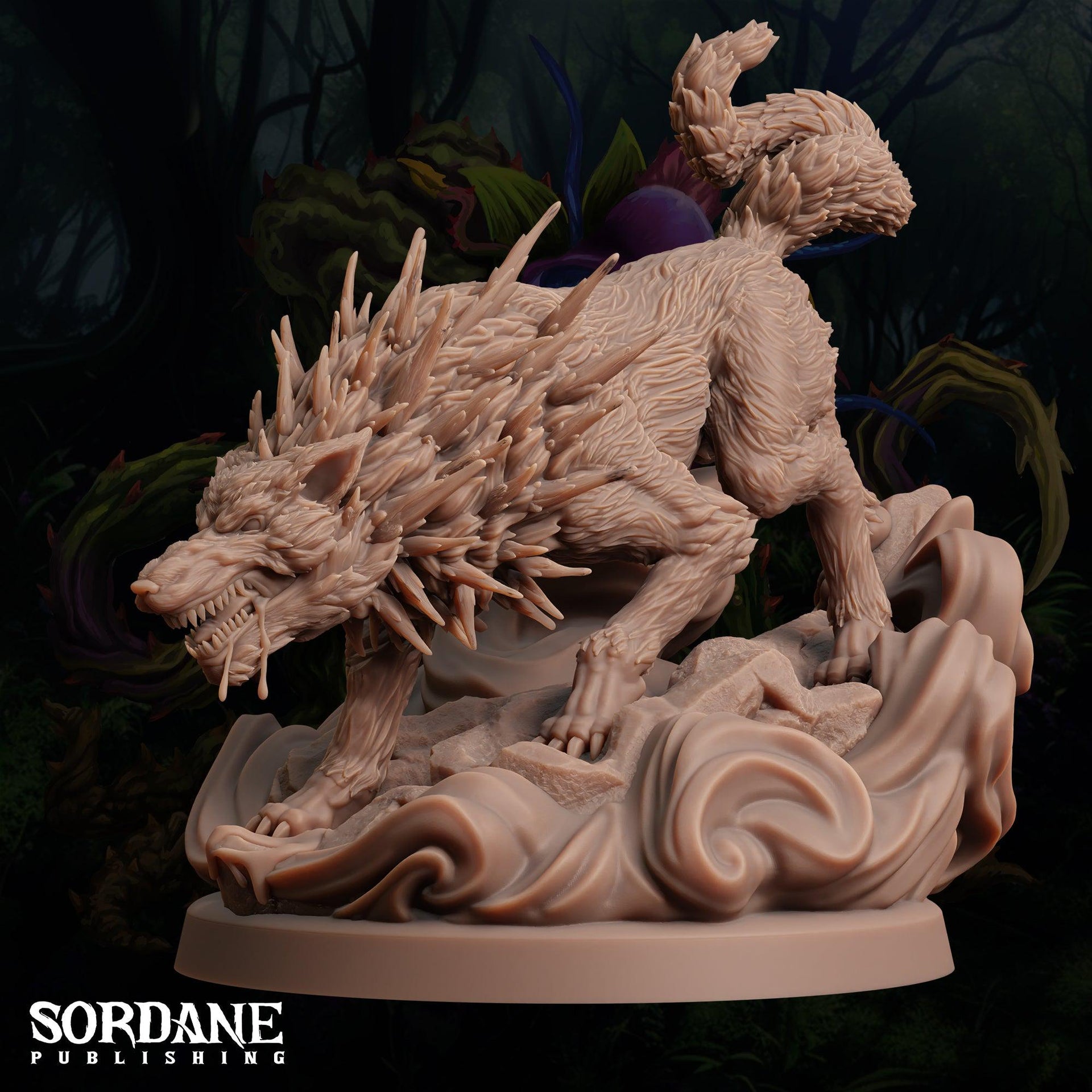 Fellthorn Stalkerr. Spiky Giant Wolf - Sordane Publishing | 28mm and 32mm | Wargaming | DnD | Tabletop Roleplaying
