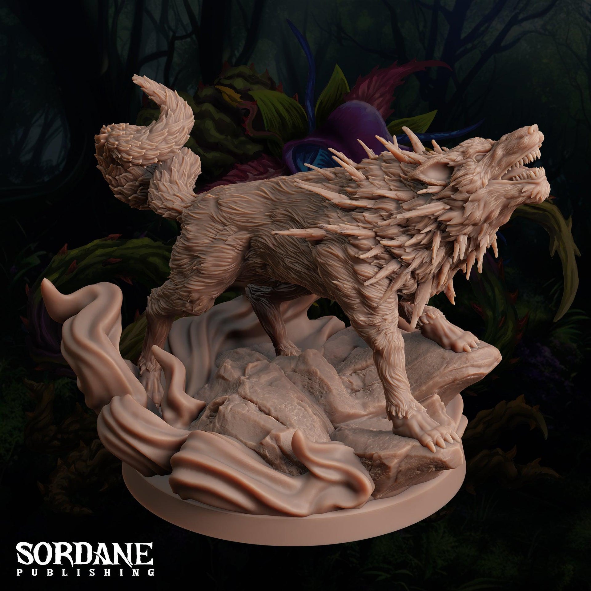 Fellthorn Stalkerr. Spiky Giant Wolf - Sordane Publishing | 28mm and 32mm | Wargaming | DnD | Tabletop Roleplaying