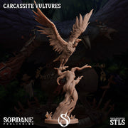 Carcassite Vulture. Undead Giant Vulture - Sordane Publishing | 28mm and 32mm | Wargaming | DnD | Tabletop Roleplaying