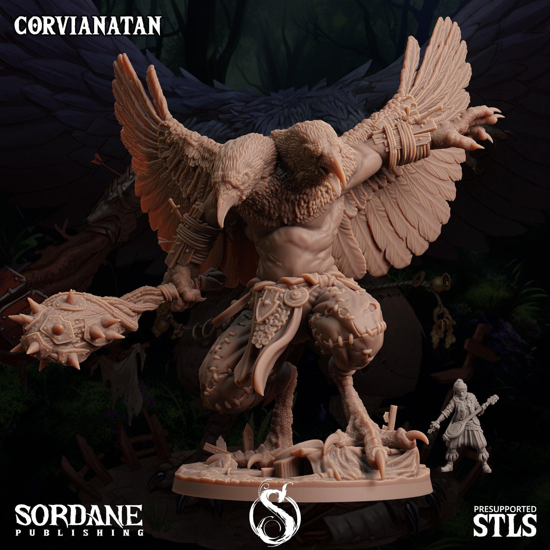 Corvianatan, Birdfolk Etin - Sordane Publishing | 28mm and 32mm | Wargaming | DnD | Tabletop Roleplaying