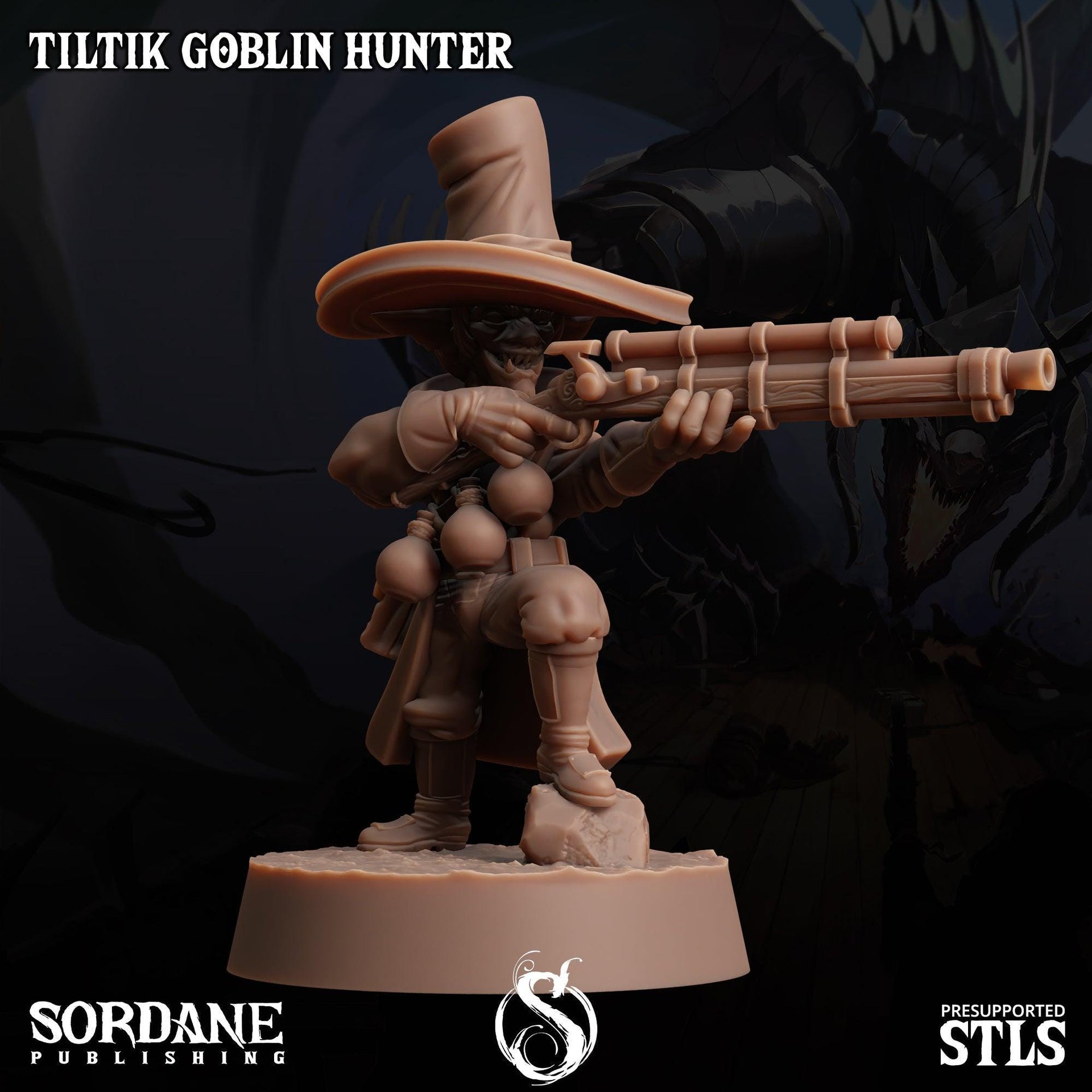 Tiltik Goblin Hunter, Goblin Bandit - Sordane Publishing | 28mm and 32mm | Wargaming | DnD | Tabletop Roleplaying