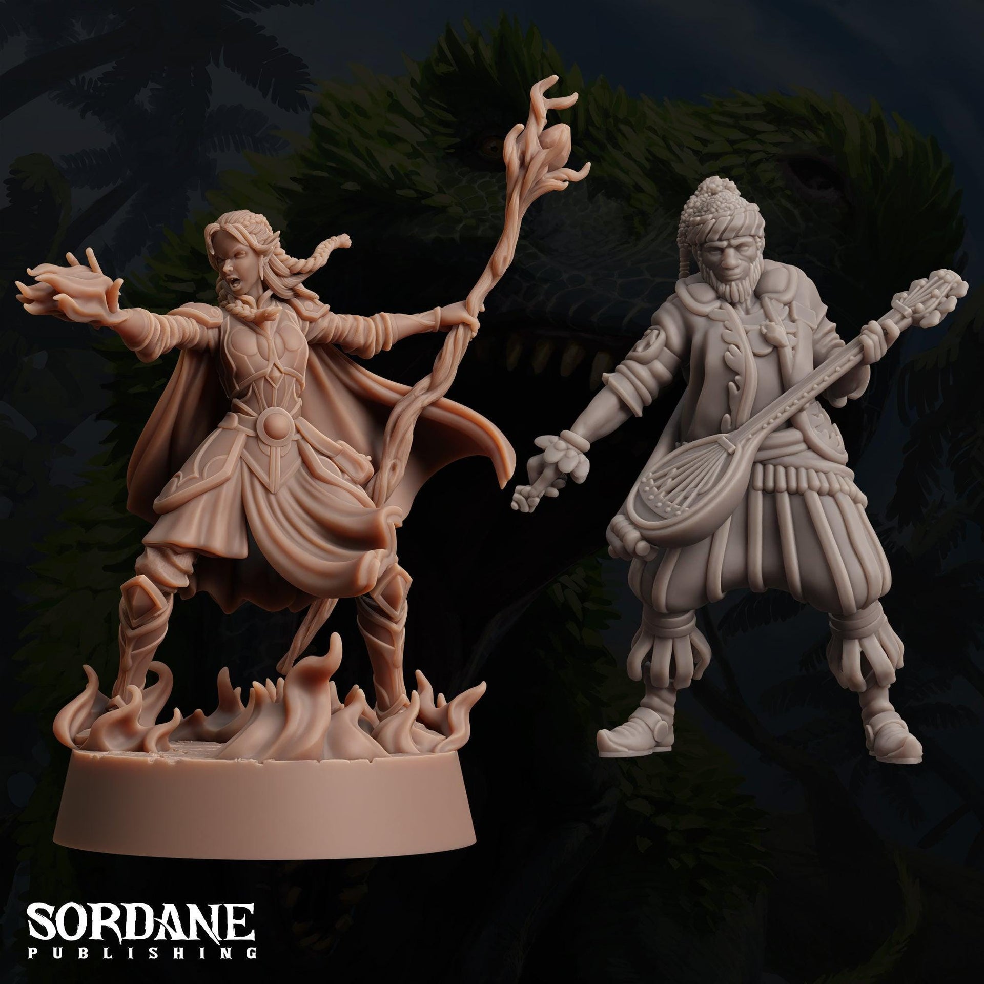 Umbriel Elf Sorceress, Dark Elf Mage- Sordane Publishing | 28mm and 32mm | Wargaming | DnD | Tabletop Roleplaying