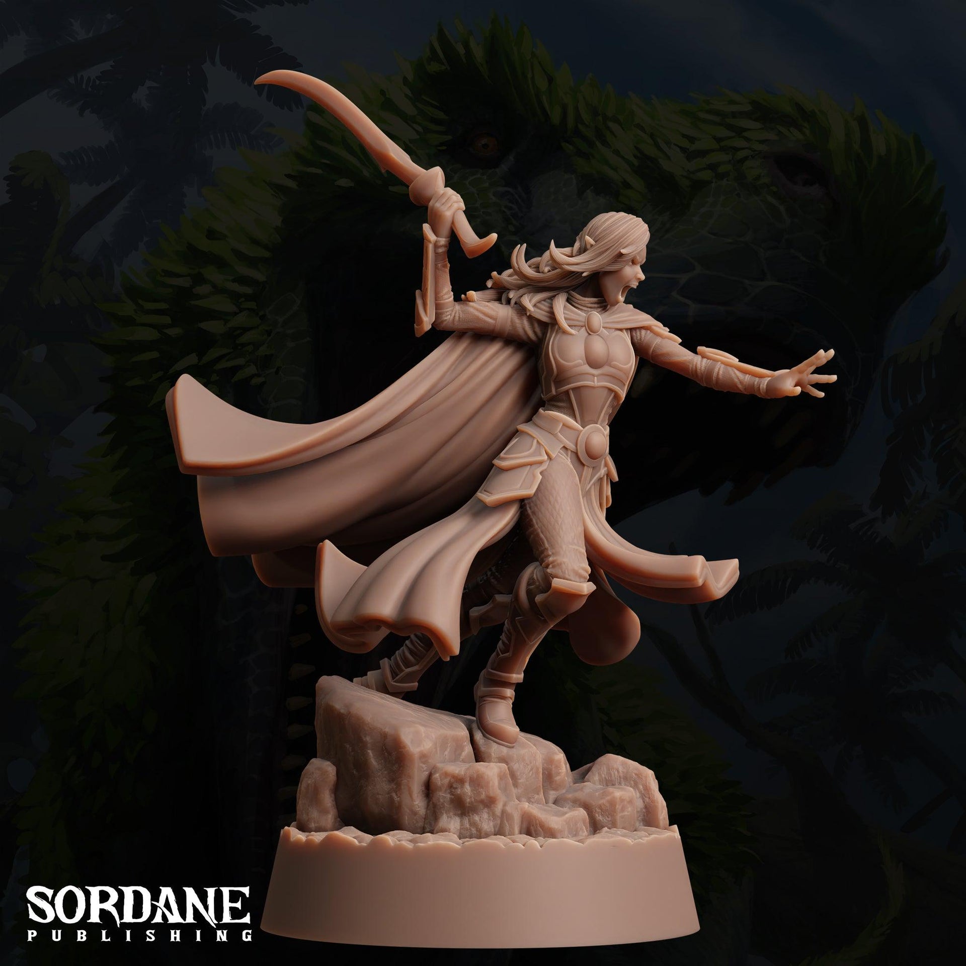 Umbriel Elf Cleric, Dark Elf Paladin - Sordane Publishing | 28mm and 32mm | Wargaming | DnD | Tabletop Roleplaying
