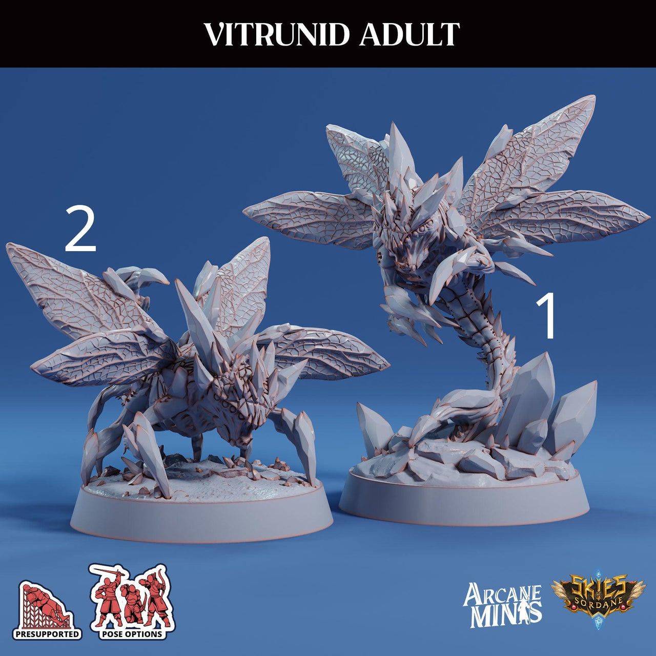 Vitrunid Adult, Alien Bug - Sordane Publishing (Copy) | 28mm and 32mm | Wargaming | DnD | Tabletop Roleplaying