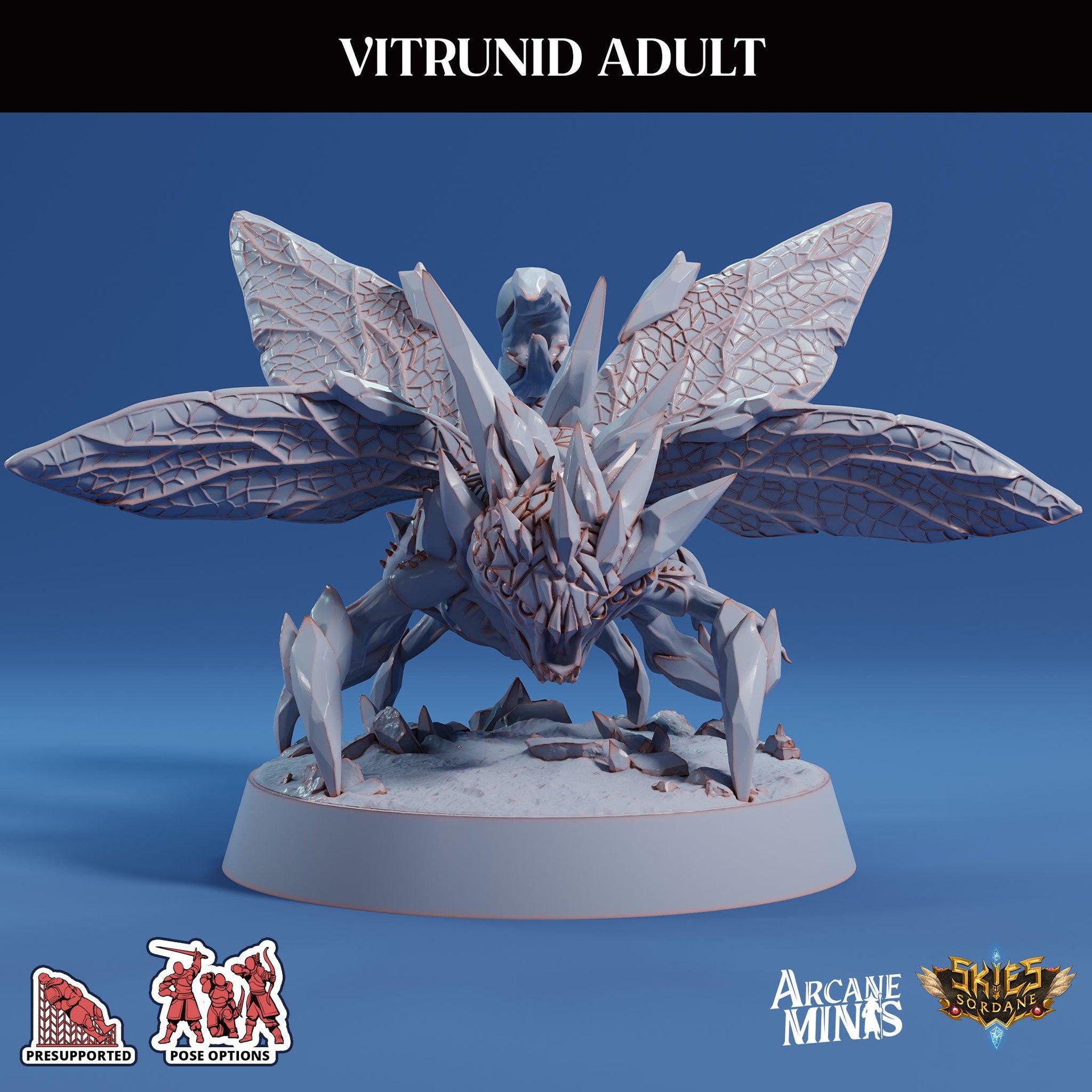 Vitrunid Adult, Alien Bug - Sordane Publishing (Copy) | 28mm and 32mm | Wargaming | DnD | Tabletop Roleplaying