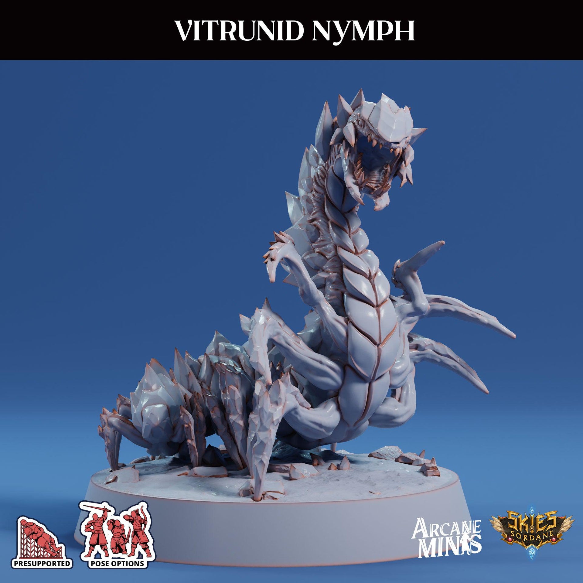Vitrunid Nymph, Alien Bug - Sordane Publishing | 28mm and 32mm | Wargaming | DnD | Tabletop Roleplaying