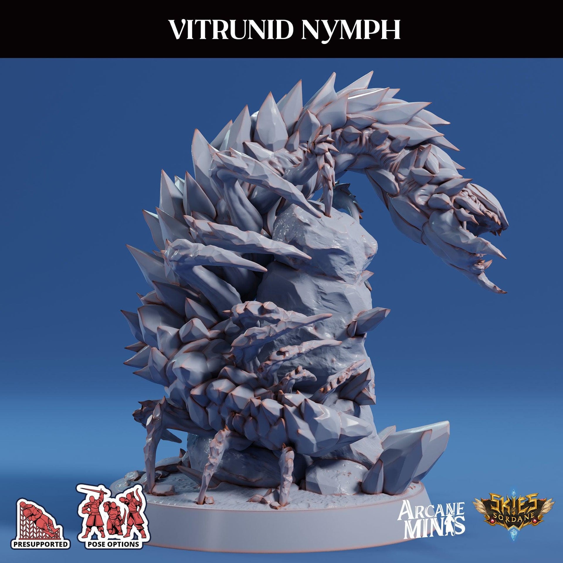 Vitrunid Nymph, Alien Bug - Sordane Publishing | 28mm and 32mm | Wargaming | DnD | Tabletop Roleplaying