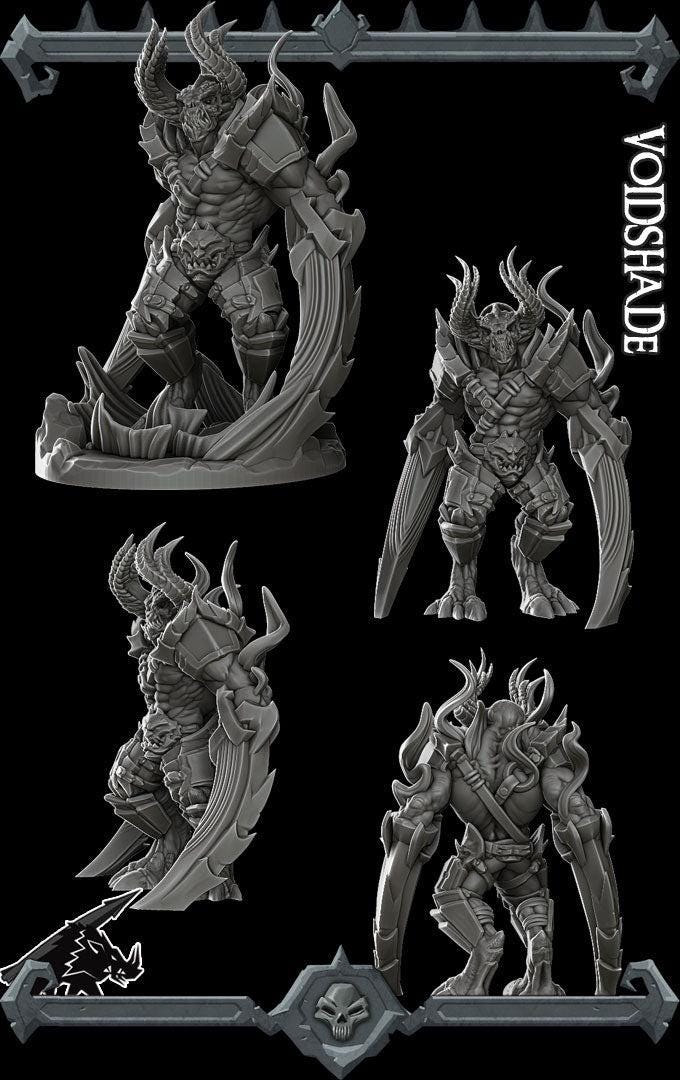 Void Shade. Demon Warrior - Rocket Pig Games | 28mm and 32mm | Wargaming | DnD | Tabletop Roleplaying