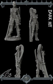 Dark Fey Female - Rocket Pig Games | 28mm and 32mm | Wargaming | DnD | Tabletop Roleplaying