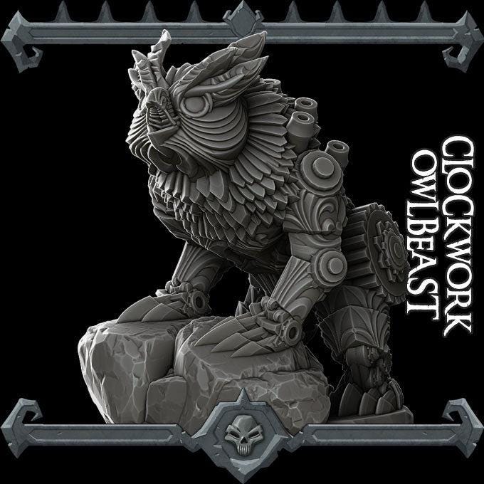 Clockwork Owlbeast. Owlbear Mech - Rocket Pig Games | 28mm and 32mm | Wargaming | DnD | Tabletop Roleplaying